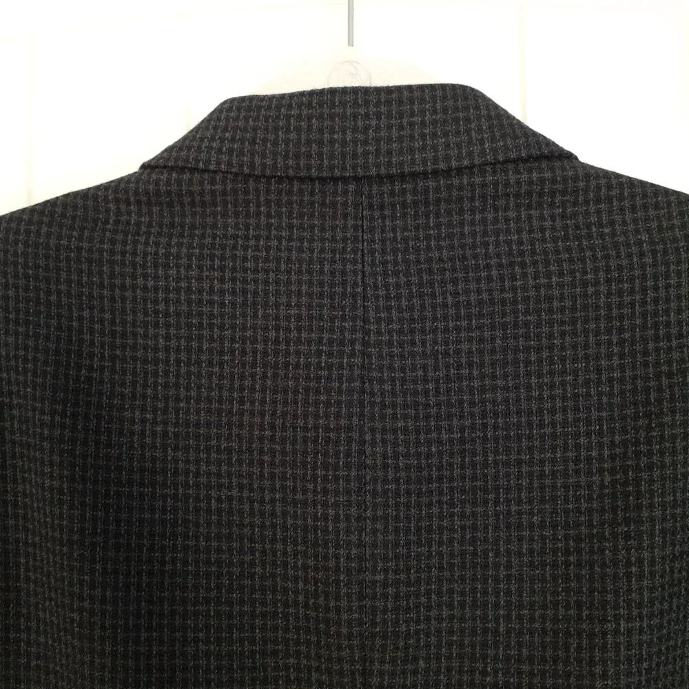 Oscar de la Renta Wool Tweed 3-Button Blazer Blue Size 44L